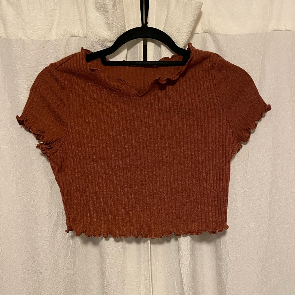 SHEIN v neck crop top